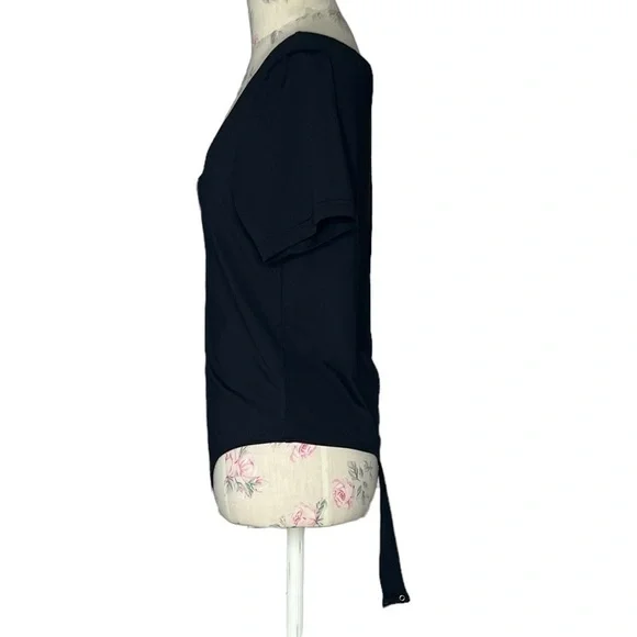 House of Harlow Fitted Square neck body suit shirt sleeves black size large - Picture 5 of 15